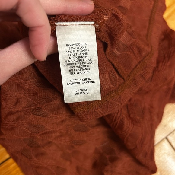 Red Lace See Through Blouse - Picture 8 of 9